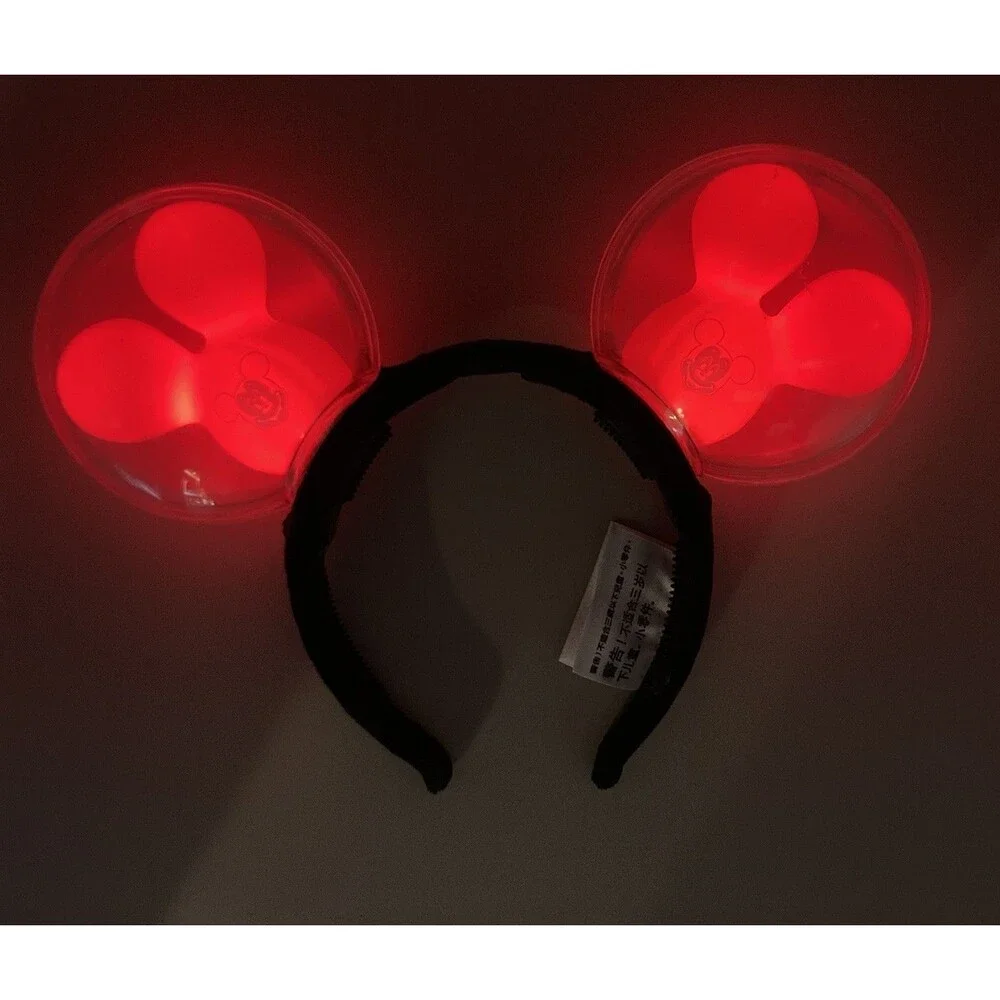 Disney Parks Mickey Mouse Ears Light Up Balloon Red “Best Day Ever” Headband